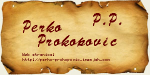 Perko Prokopović vizit kartica